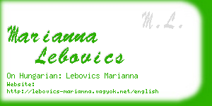 marianna lebovics business card
